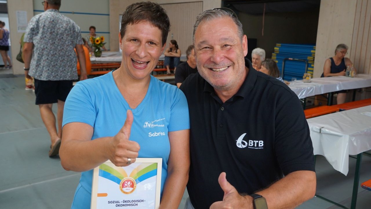TV Friedrichstal erhält Gold-Auszeichnung für nachhaltiges Engagement